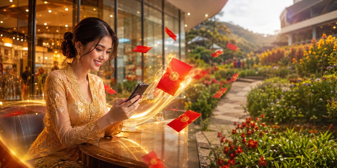 Bonus sampul merah Malaysia dengan tema kebaya dan perayaan tempatan